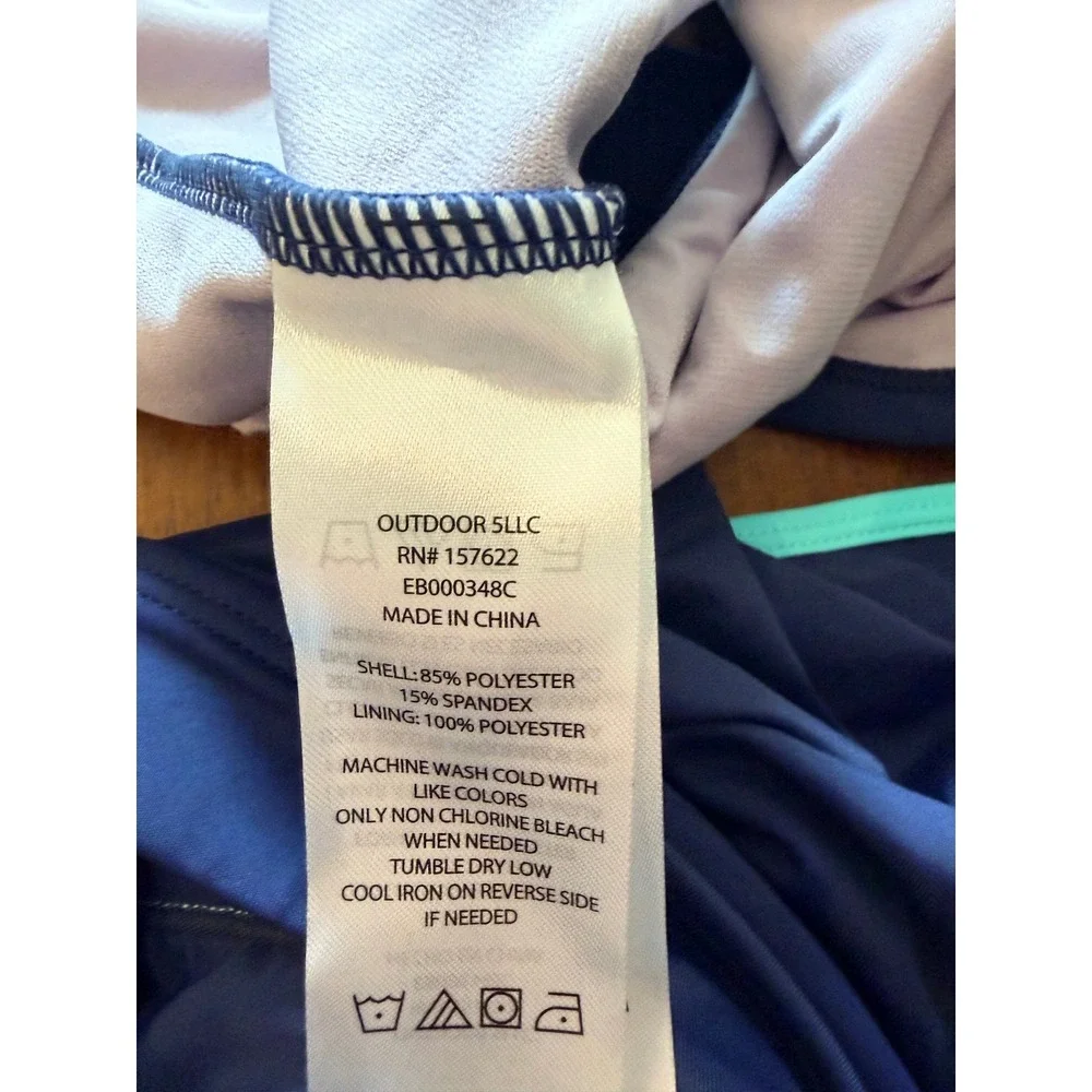 Eddie Bauer Tankini Swimsuit Kids M 10/12 Blue Mint New 2-Piece Set EB000348C